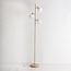 Staande lamp Jesse beige met melkwit glas, 3-lichts