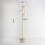 Staande lamp Jesse beige met melkwit glas, 3-lichts