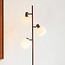 Staande lamp Jesse bruin met melkwit glas, 3-lichts