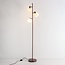 Staande lamp Jesse bruin met melkwit glas, 3-lichts
