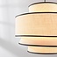 Lampe suspendue beige avec abat-jour en tissu - Zenza