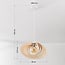 Suspension Lysa - abat-jour ouvert en bois - naturel