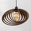 Houten hanglamp Lysa in warm walnoot