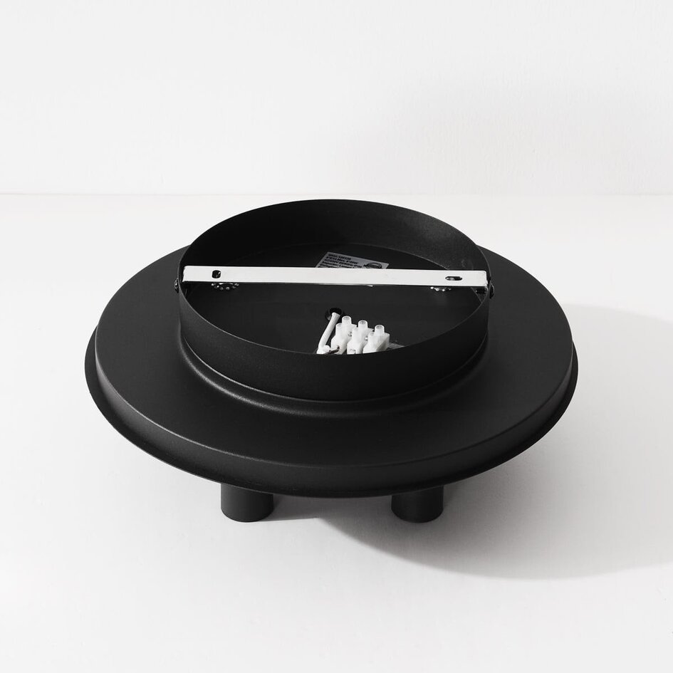 Plafondlamp Zafira met smoke glas en kristalaccenten