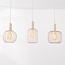 Suspension Nudee à 3 lumières - abat-jour en métal beige