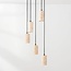 Hanglamp Velin met vijf spots in warme travertinlook