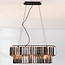 3-lichts luxe hanglamp Kristo met smoke kristalglas