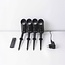 Lot de 4 spots de jardin modernes inclinables à télécommande - noir