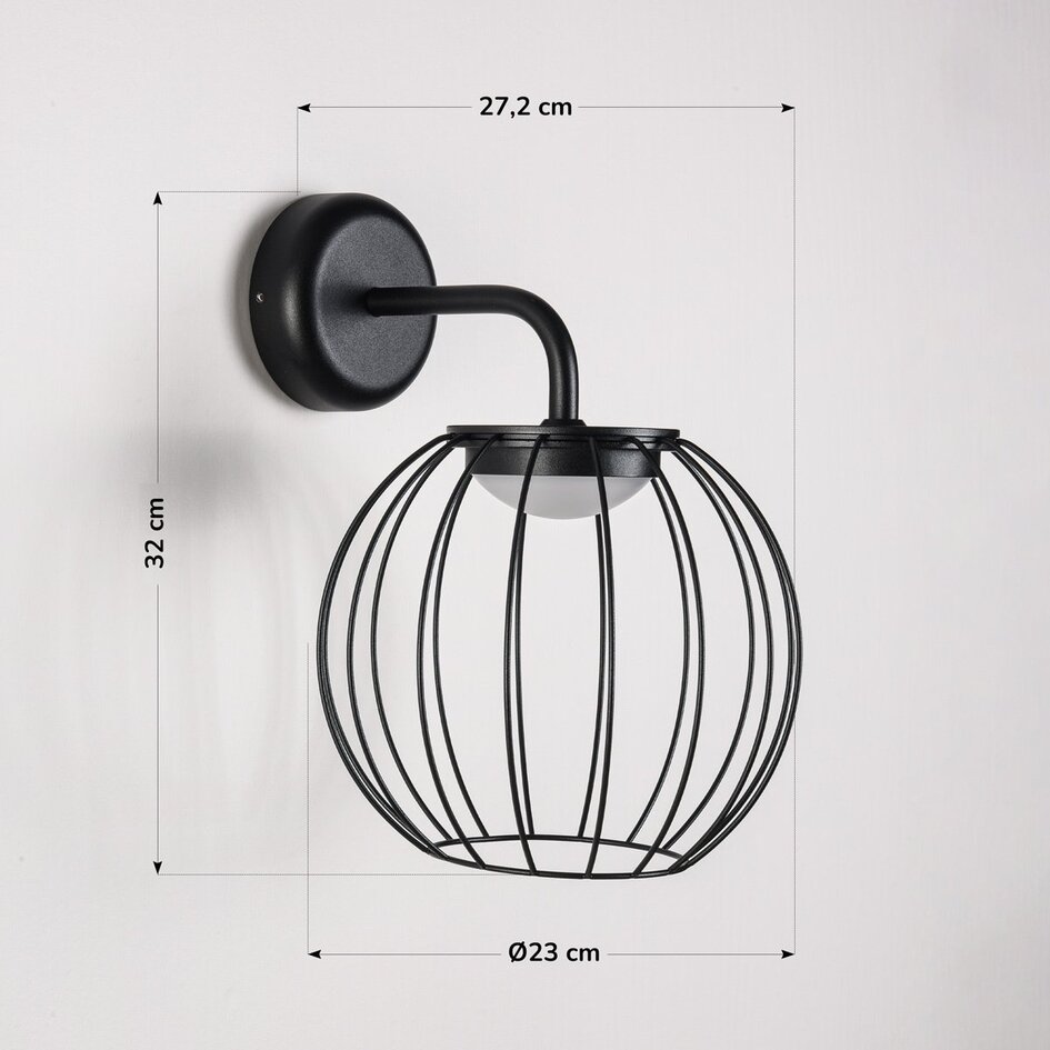Design buitenwandlamp Eclipsa - zwart met geïntegreerde LED