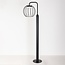 Moderne staande buitenlamp Eclipso - zwart met geïntegreerde LED