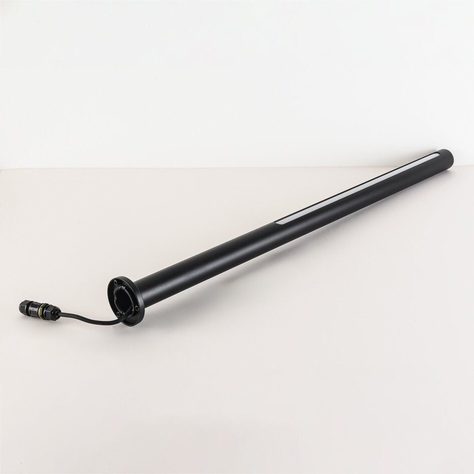 Lampe d'extérieur sur pied Corten noire à LED intégrée - 90 cm