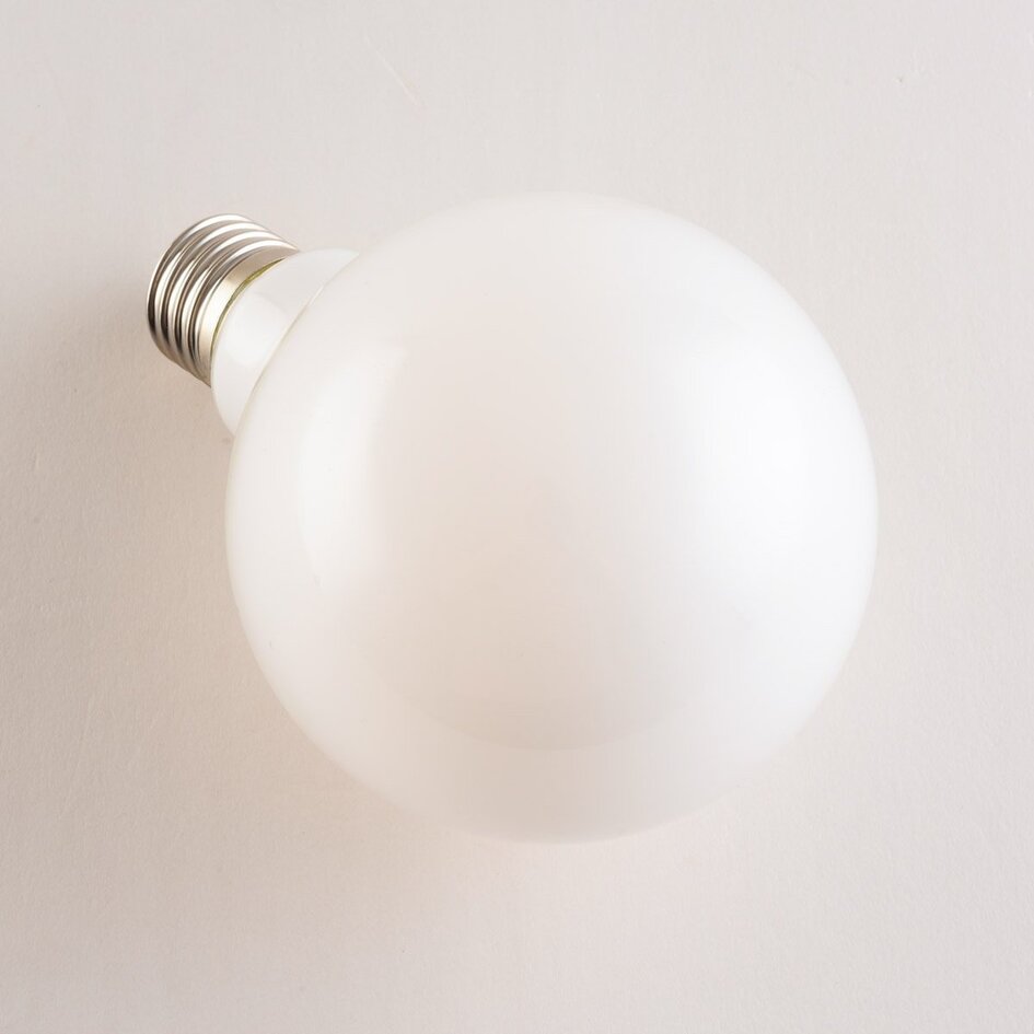 Ampoule LED XL 7W, 2700K, verre blanc laiteux, Ø95 mm - dimmable