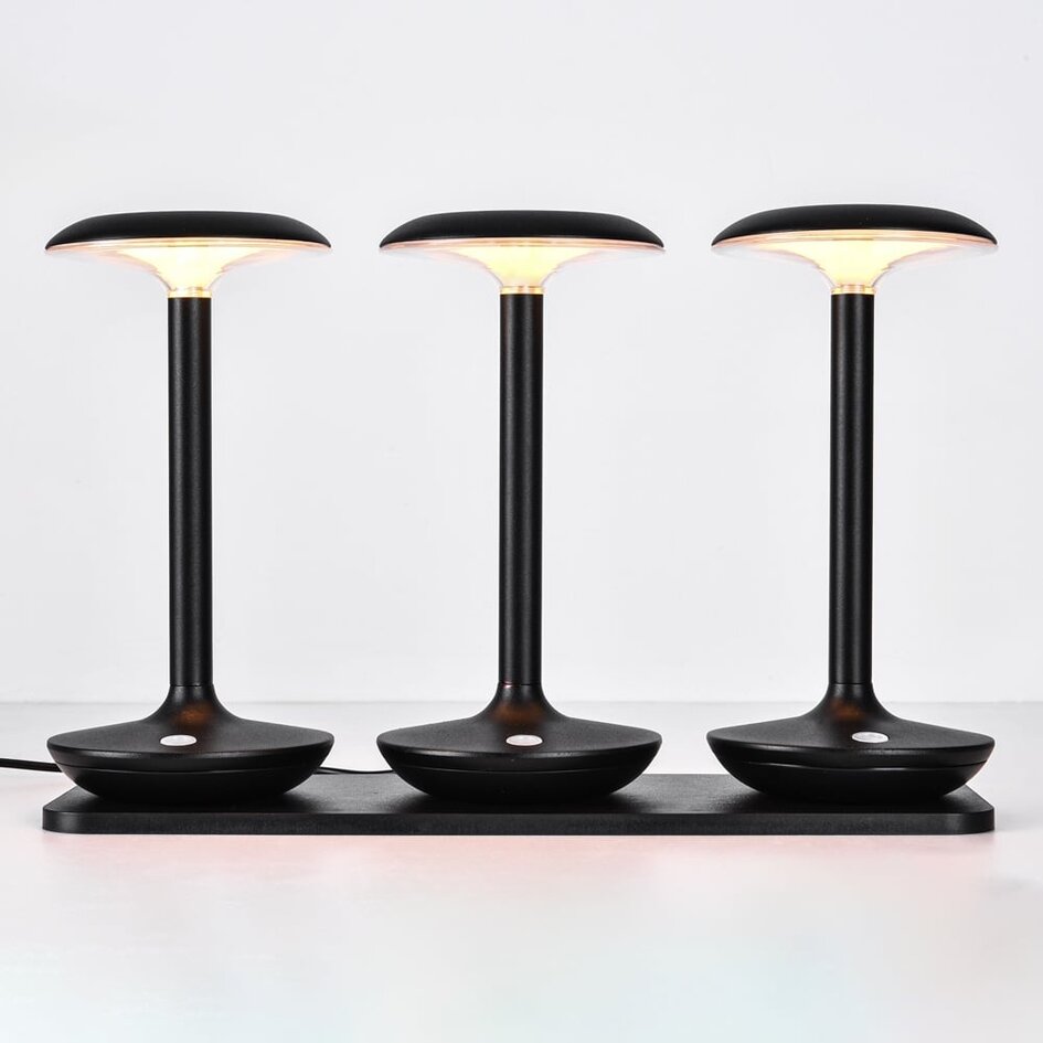 Set 3 lampes Charge sans fil avec station de charge - LED intégrée