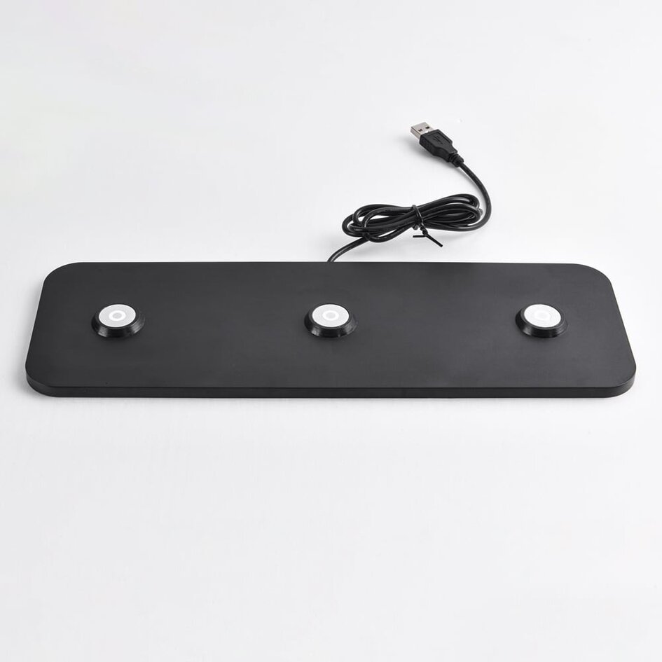 Set de 3 lampes de table sans fil avec couleur de lumière réglable et station de charge – Charge