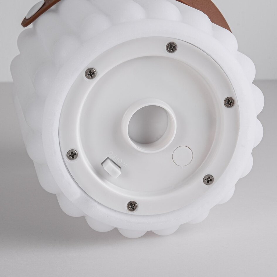 Draagbare solar tafellamp Claro met RGB- en warm wit licht