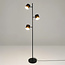 3-lichts staande lamp Diego - zwart industrieel