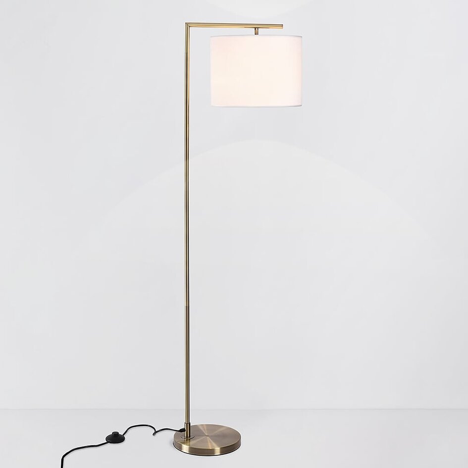 Staande lamp met stoffen lampenkap - Viany