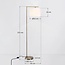 Staande lamp met stoffen lampenkap - Viany