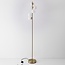 Design staande lamp goud met melkwit glas 5-lichts - Tyson