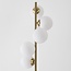 Lampadaire design doré avec verre blanc laiteux - Tyson