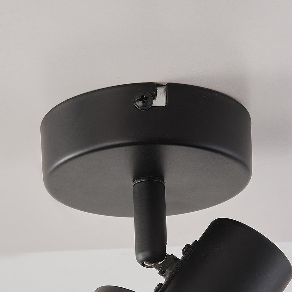Plafonnier Fori 1 lumière - noir au design en nid d'abeille