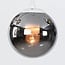 Suspension Hepta 7 lumières en verre fumé - blanc