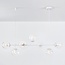 7-lichts hanglamp Hepta - melkwit en transparant glas, wit