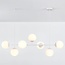7-lichts hanglamp Hepta - melkwit en transparant glas, wit