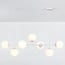 Suspension Hepta 7 lumières en verre opalin et transparent - blanc