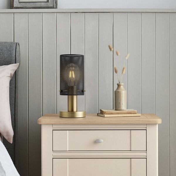 Lampe de table design Mreza avec abat-jour noir