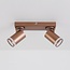 Spot de plafond moderne Dotto dans une teinte terre chaude, 2 lumières - orientable