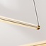 Design hanglamp Noqta met 3 lichtstaven in goud messing – triac dimbaar