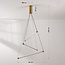 Suspension design Noqta - 3 barres lumineuses laiton doré, dimmable triac
