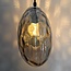 Suspension design Palermo - verre fumé ovale