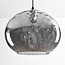 Suspension design Palermo - verre fumé ovale