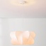 Suspension minimaliste blanche Ame - abat-jour en soie