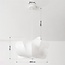 Suspension minimaliste blanche Ame - abat-jour en soie