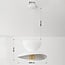 Suspension Kaze - double abat-jour en soie - blanc