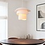 Suspension Ume - double abat-jour en soie - blanc