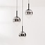 3-lichts hanglamp Drop met smoke glas en geïntegreerde LED – 3-staps dimbaar