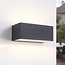 Buitenwandlamp Kai - zwart met geïntegreerde LED