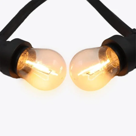 Warm witte prikkabel sets E27 fitting