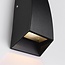 Design 2-lichts buitenwandlamp Rain - zwart met geïntegreerde LED
