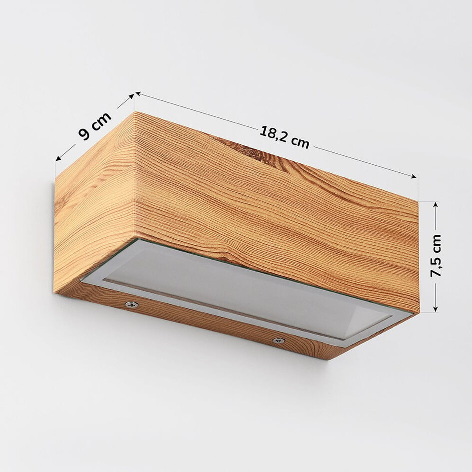 Applique d'extérieur moderne Kai - aspect bois