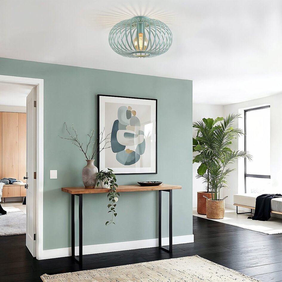 1-lichts plafondlamp Fiore - groen