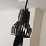 Industriële hanglamp Hailey 3-lichts in zwart