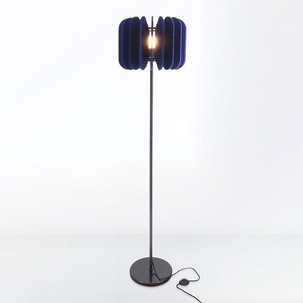 Vloerlamp Lenthe - marineblauw PET-vilt