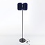 Lampadaire Lenthe - feutre PET bleu marine