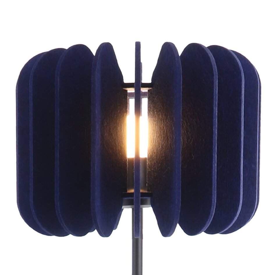 Lampadaire en feutre PET, bleu marine - Lenthe