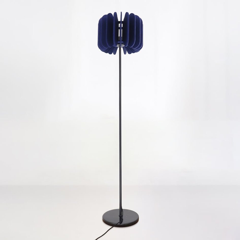 Vloerlamp Lenthe - marineblauw PET-vilt